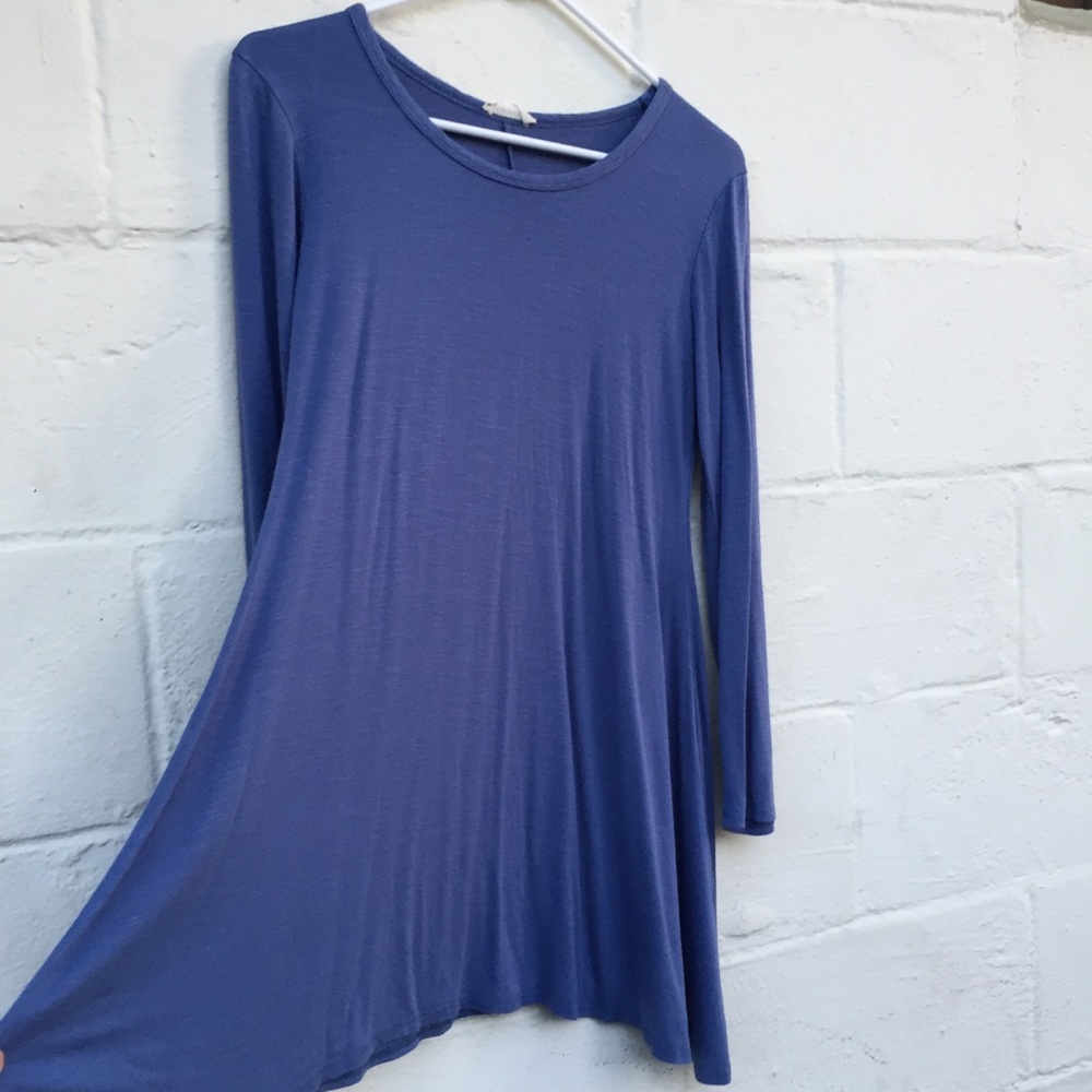 🌴 5/$50 Slate Blue Mini Dress Long Sleeve Wms M